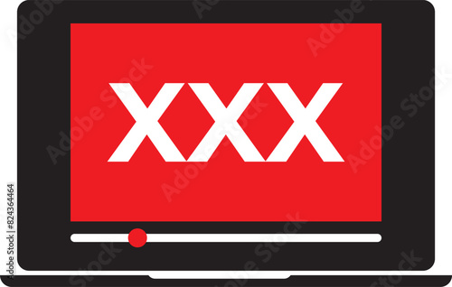Online porn movie streaming service icon