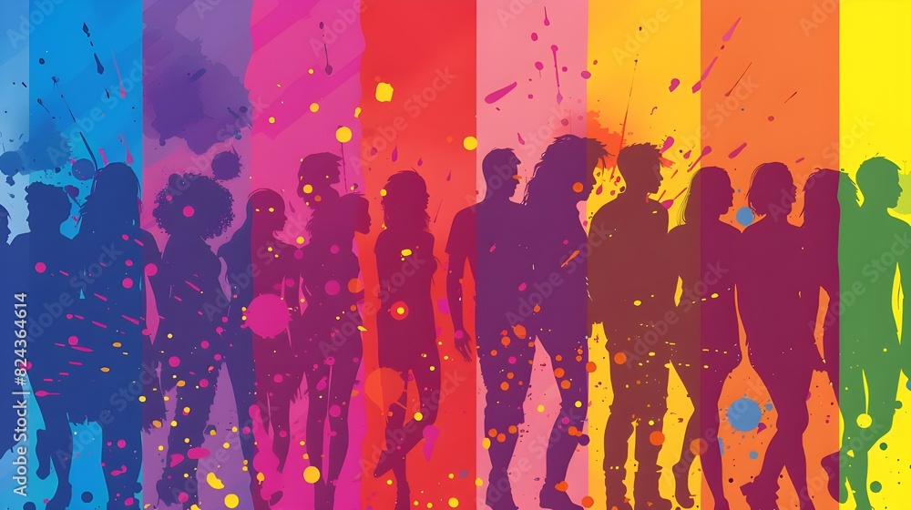 LGBT community with diverse people. texture or background depicting the pride day, diversity people LGBT community with diverse people. texture or background depicting the pride day, diversity people