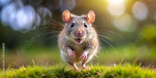  beautiful rat jumping towards camera with  © Vivianalens