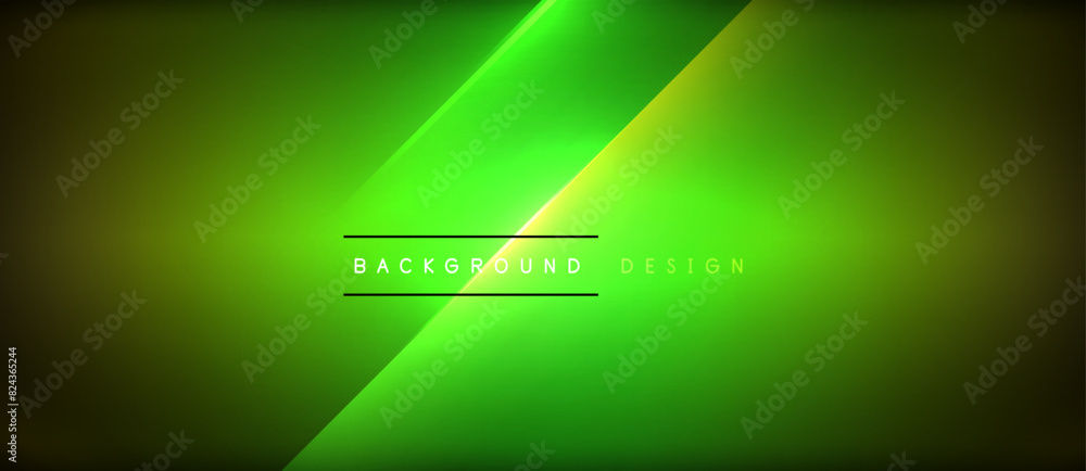 Fototapeta premium Neon dynamic diagonal light rays background. Techno digital geometric concept design for wallpaper, banner, presentation, background