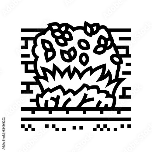 vertical gardening urban line icon vector. vertical gardening urban sign. isolated contour symbol black illustration