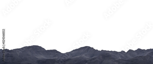 Majestic mountain range, natural landscape, hiking, and travel themes isolate on transparent background, cutout, png