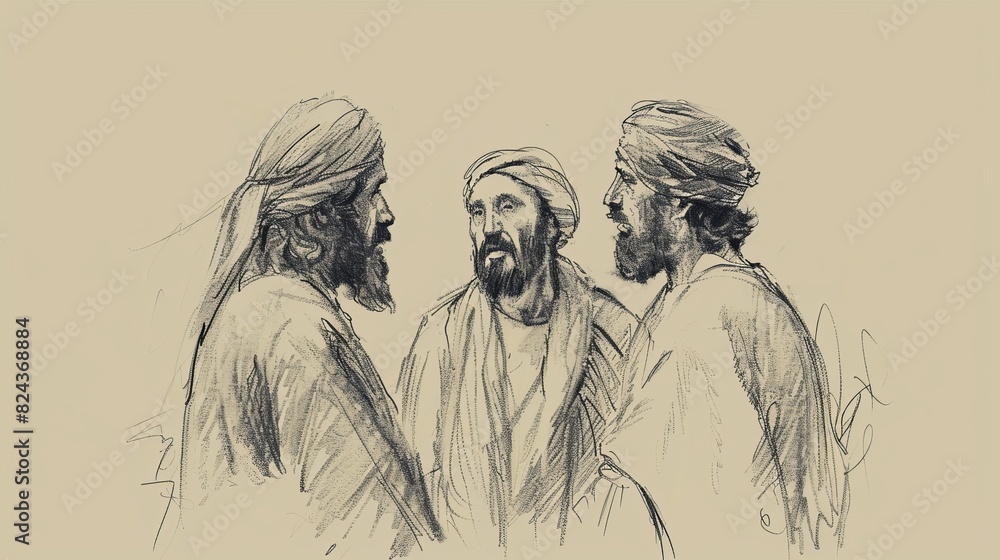 Jesus' Act of Mercy, Biblical Illustration of Forgiveness for the Woman, Perfect for Religious article Jesus' Act of Mercy, Biblical Illustration of Forgiveness for the Woman, Perfect for Religious article