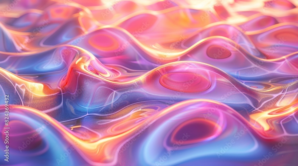 Obraz premium Develop a trendy and professional die cut sticker incorporating holographic effects and modern design