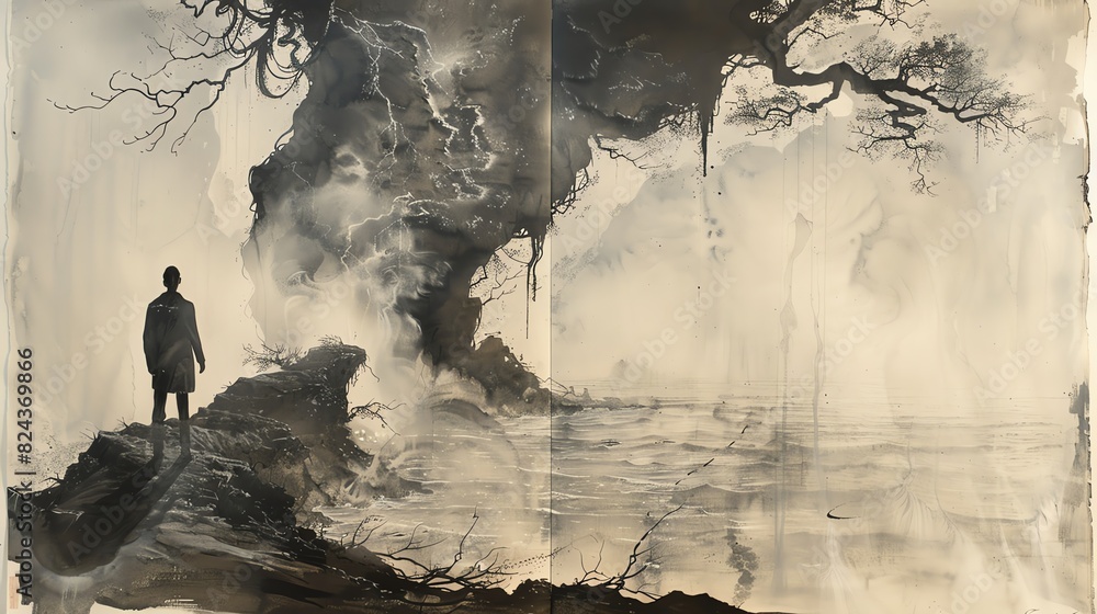 Exoti Ink Drawing Evoke the wonder of Travel Adventures meeting Nanotechnology through a ...