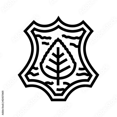 vegan leather sustainable fashion line icon vector. vegan leather sustainable fashion sign. isolated contour symbol black illustration