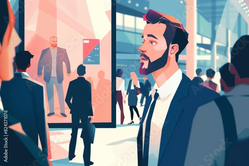 Closeup of a business illustration of ineffective sales strategy photo