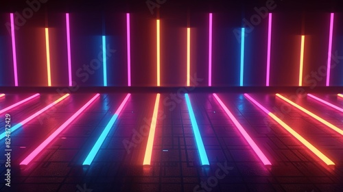 A vibrant neon music equalizer seamless loop background with pulsating bars dancing to the rhythm  set against a sleek black backdrop.