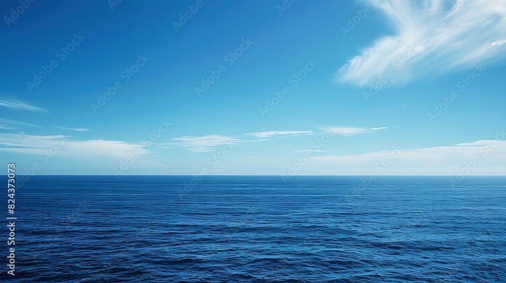 The deep blue sky meets the endless expanse of the sea, creating a picture of boundless beauty.