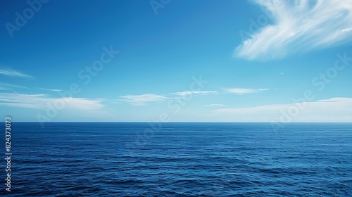 The deep blue sky meets the endless expanse of the sea, creating a picture of boundless beauty.