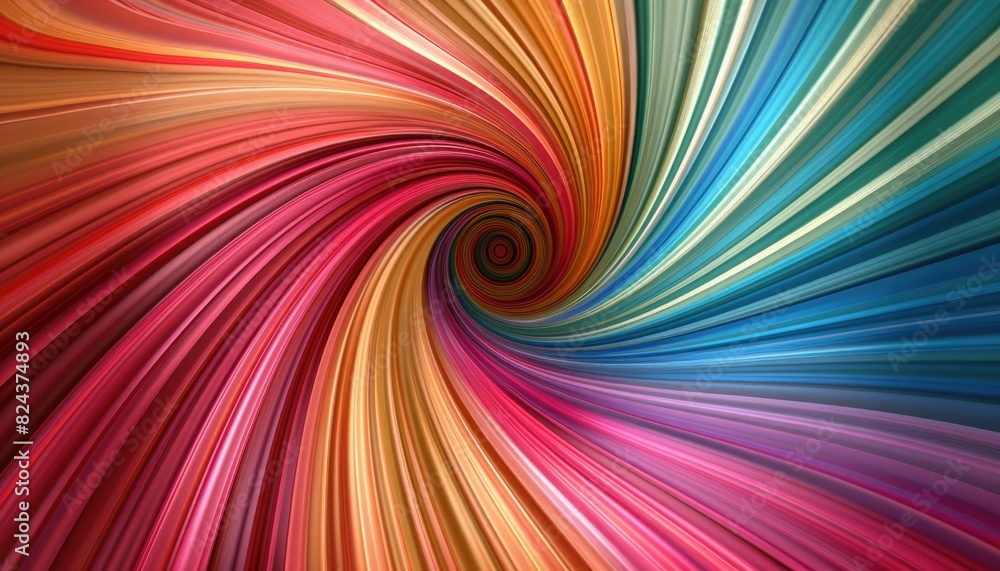 Naklejka premium A hypnotic whirlpool of colors swirls symmetrically, providing an eye-catching canvas for your text.