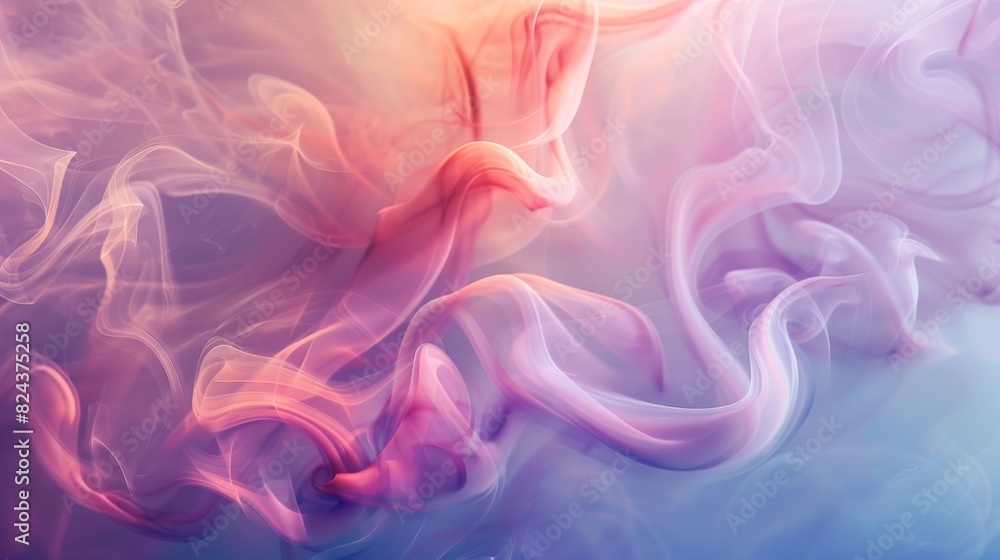 Fototapeta premium Ethereal abstract bokeh with swirling smoke,