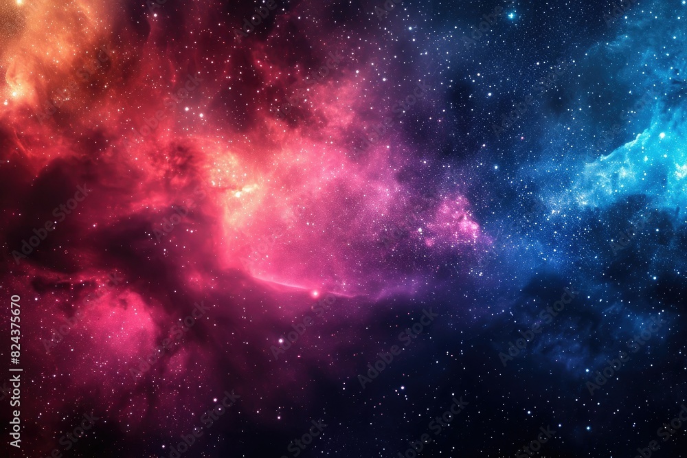 Obraz premium Cosmic canvas painted with vibrant hues