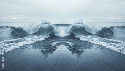 A symphony of symmetrical waves crashes gently, providing a serene backdrop for your message.