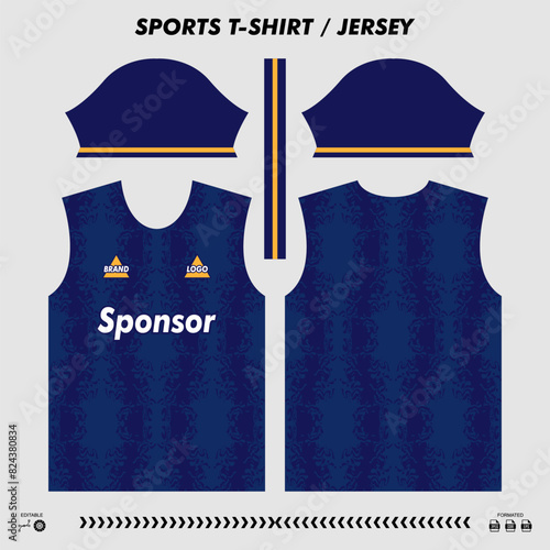 Vector t-shirt sport design, sublimation jersey