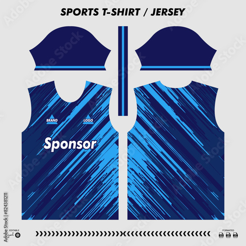 Vector t-shirt sport design, sublimation jersey