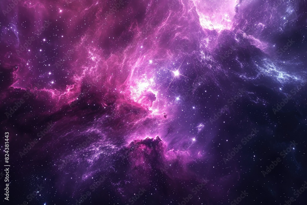 Fototapeta premium Dynamic hues adorn the astronomy galaxy