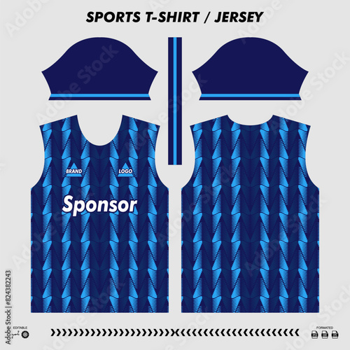 Vector t-shirt sport design, sublimation jersey