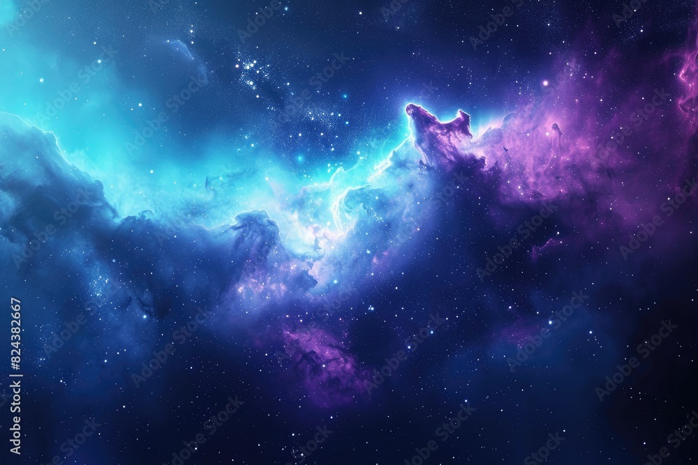 Fototapeta premium Cosmic panorama filled with vibrant colors