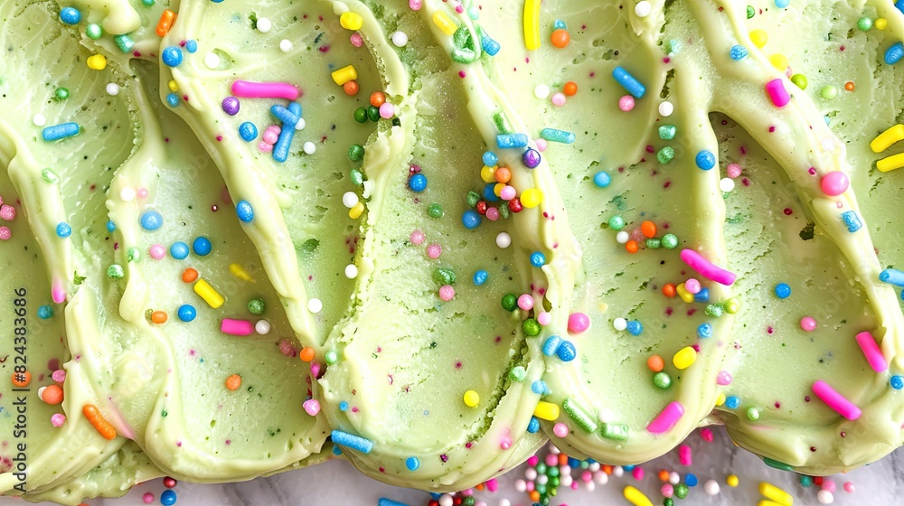  ice cream surface textures with rainbow sprinkles