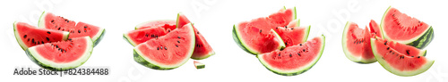 Watermelon  slice  PNG  isolated  collection  set