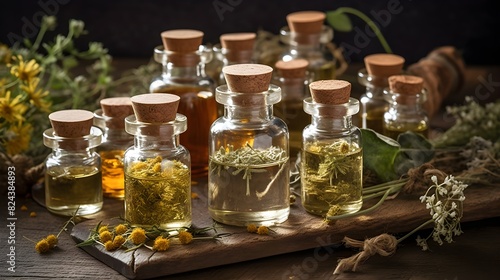 Homeopathic Herbal Oil Bottles