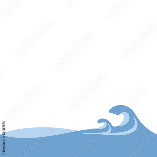 荒波と海