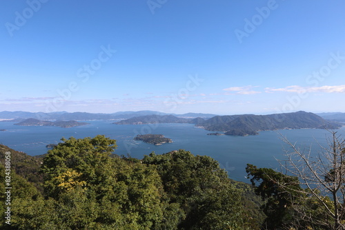 安芸の宮島　弥山から見た瀬戸内海