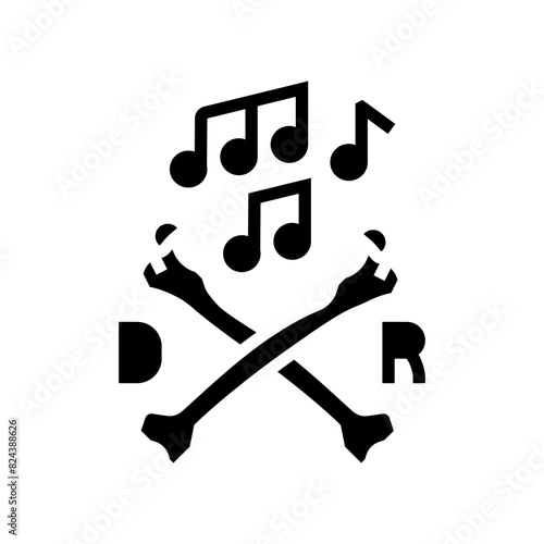 deathrock goth subculture glyph icon vector. deathrock goth subculture sign. isolated symbol illustration