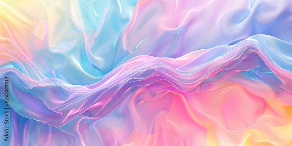 Soft gradients blending seamlessly, forming a soothing and ethereal digital canvas.