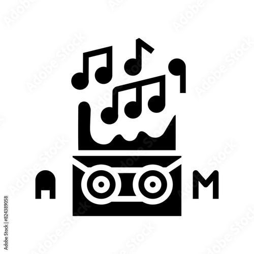alternative music goth subculture glyph icon vector. alternative music goth subculture sign. isolated symbol illustration