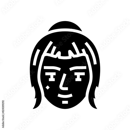 dark eyeliner goth subculture glyph icon vector. dark eyeliner goth subculture sign. isolated symbol illustration