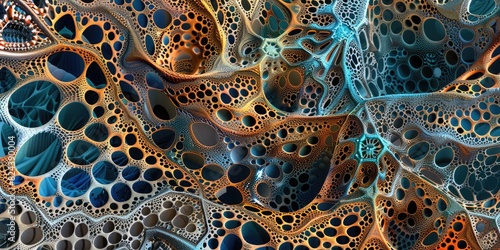 the complexity of a seamlessly interlaced series of patterns, forming a strikingly detailed composition.