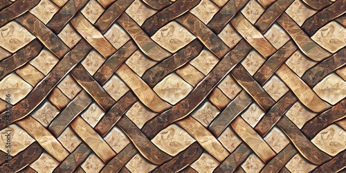 The seamless fusion of intertwining patterns forms a harmonious backdrop, intricate and captivating in its design.