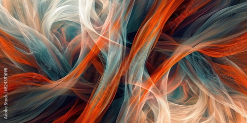 Threads of varying thickness and color intertwine in a mesmerizing display of pattern and form, creating a captivating background.