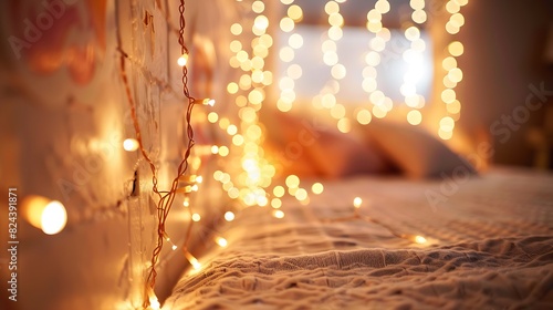 The gentle glow of a string of fairy lights weaves a magical spell  transforming any space into a whimsical wonderland.