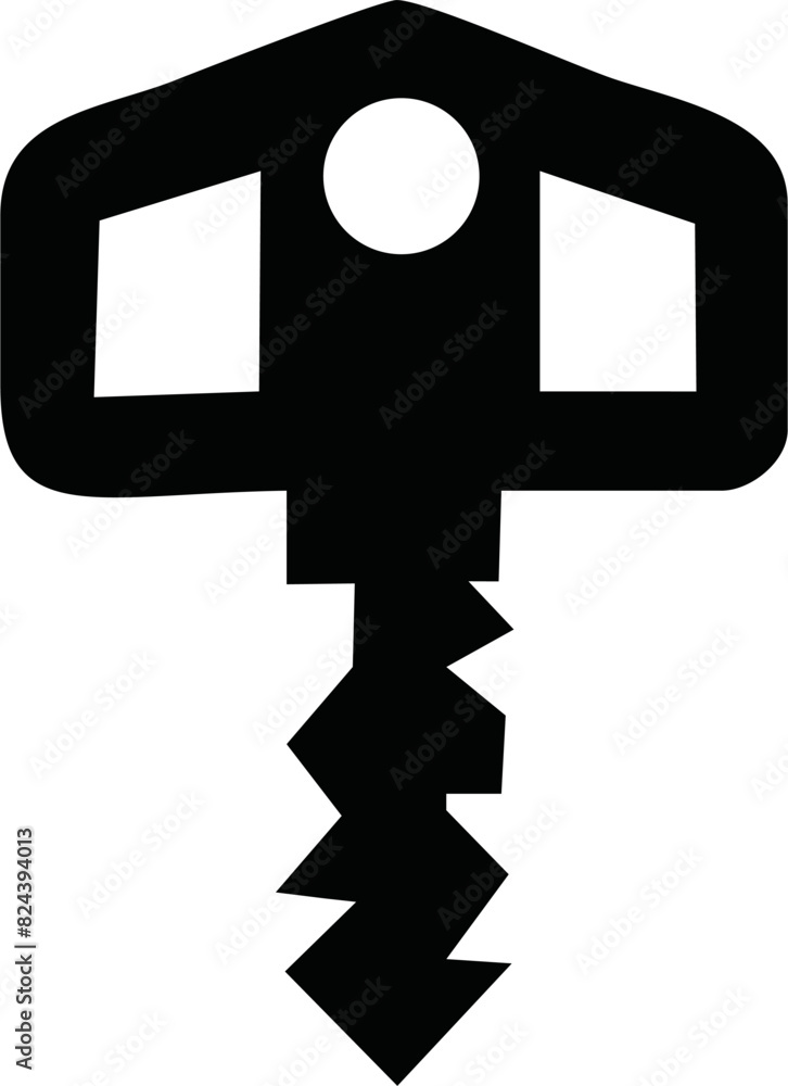 Obraz premium Key icon simple vector,white background
