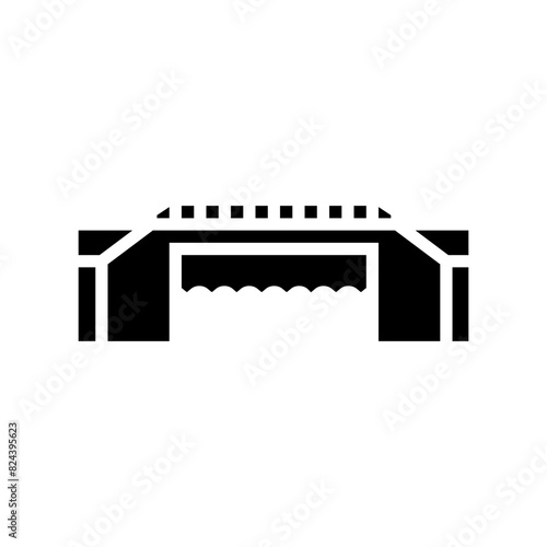 girder bridge glyph icon vector. girder bridge sign. isolated symbol illustration