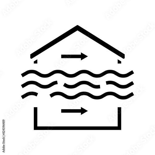 air change per hour ach glyph icon vector. air change per hour ach sign. isolated symbol illustration