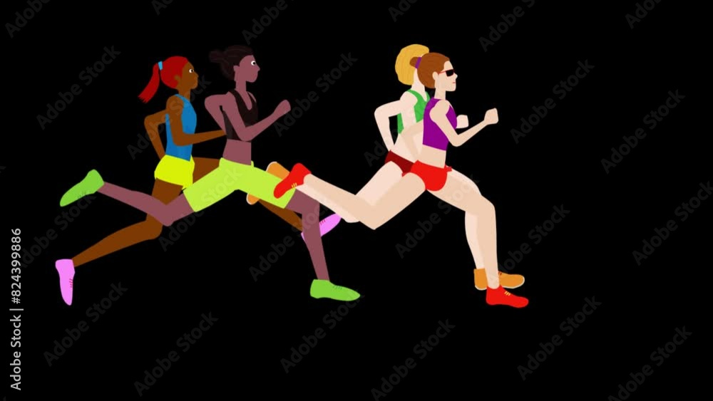 陸上競技の女子のリレー種目の動画素材です。 陸上競技の女子のリレー種目の動画素材です。