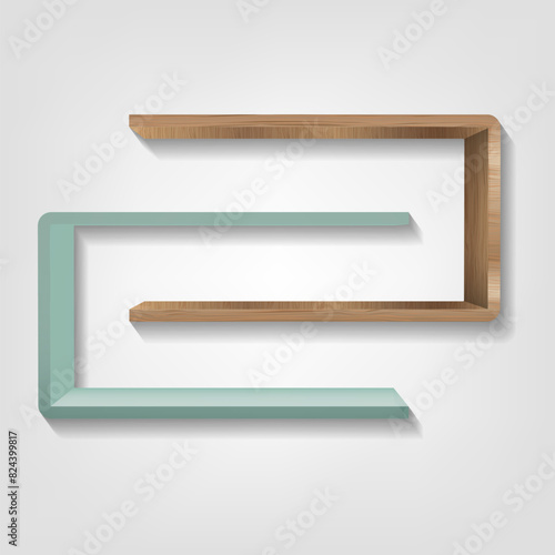 shelve on the wall vector illustration
