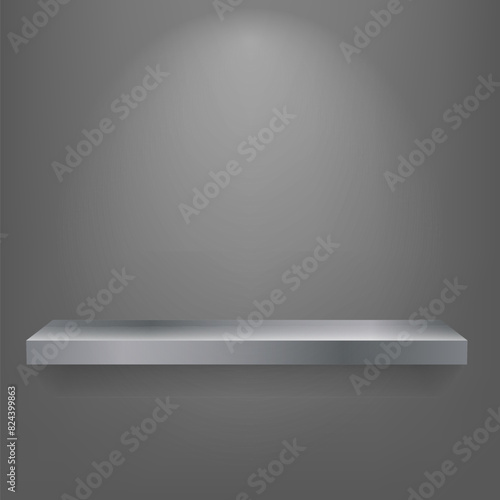 shelve on the wall vector illustration