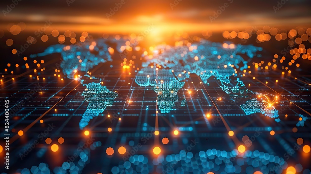 Global data analytics represented by interconnected charts. photo Global data analytics represented by interconnected charts. photo