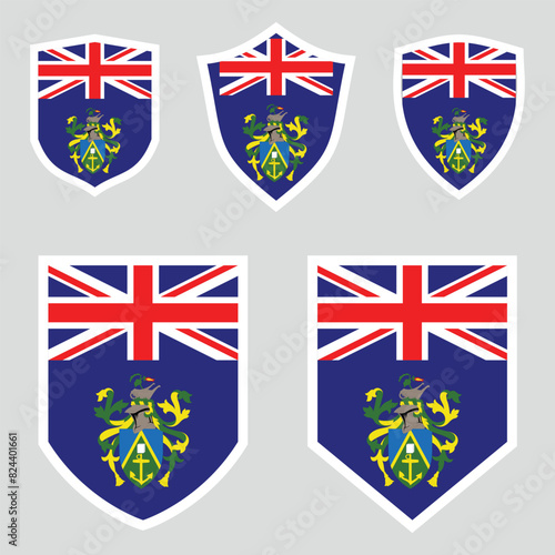 Pitcairn Islands Set shield frame