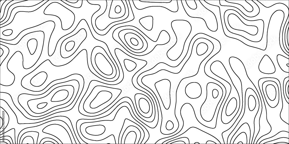 Topographic map in contour line and ocean topographic line map with curvy wave isolines. Geographic curved reliefs background. Paper Texture Imitation of a Geographical map shades. Topographic map in contour line and ocean topographic line map with curvy wave isolines. Geographic curved reliefs background. Paper Texture Imitation of a Geographical map shades.
