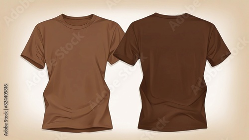 vector background illustration of plain t-shirt front and back