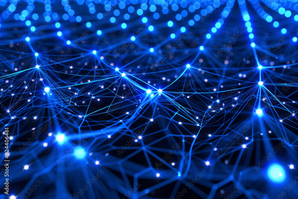 Blue Network, Web of Luminous Connections Blue Network, Web of Luminous Connections