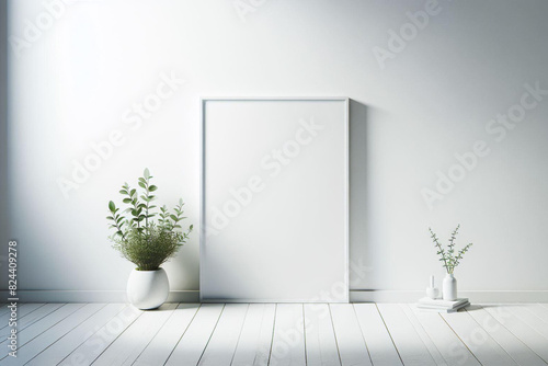 Mockup frame with plants © Pm