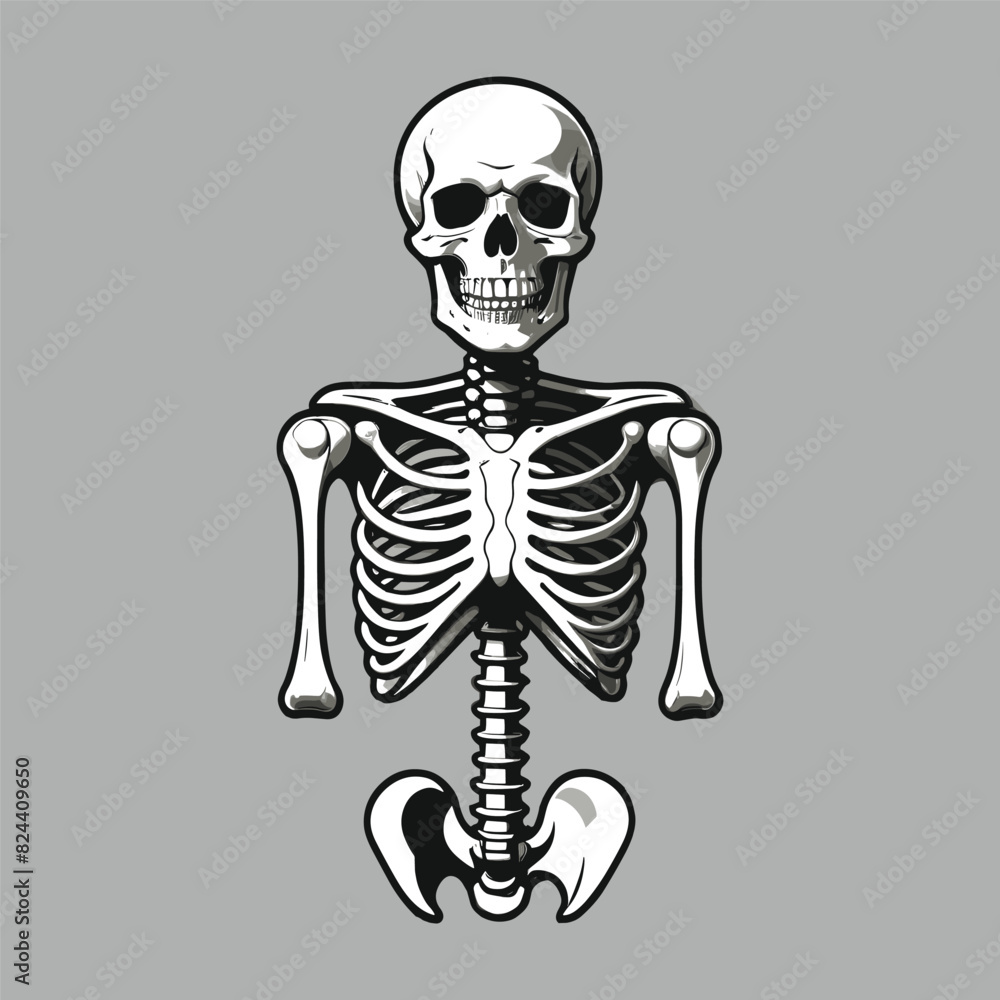 Dark Skeletal Anatomy Illustration Dark Skeletal Anatomy Illustration