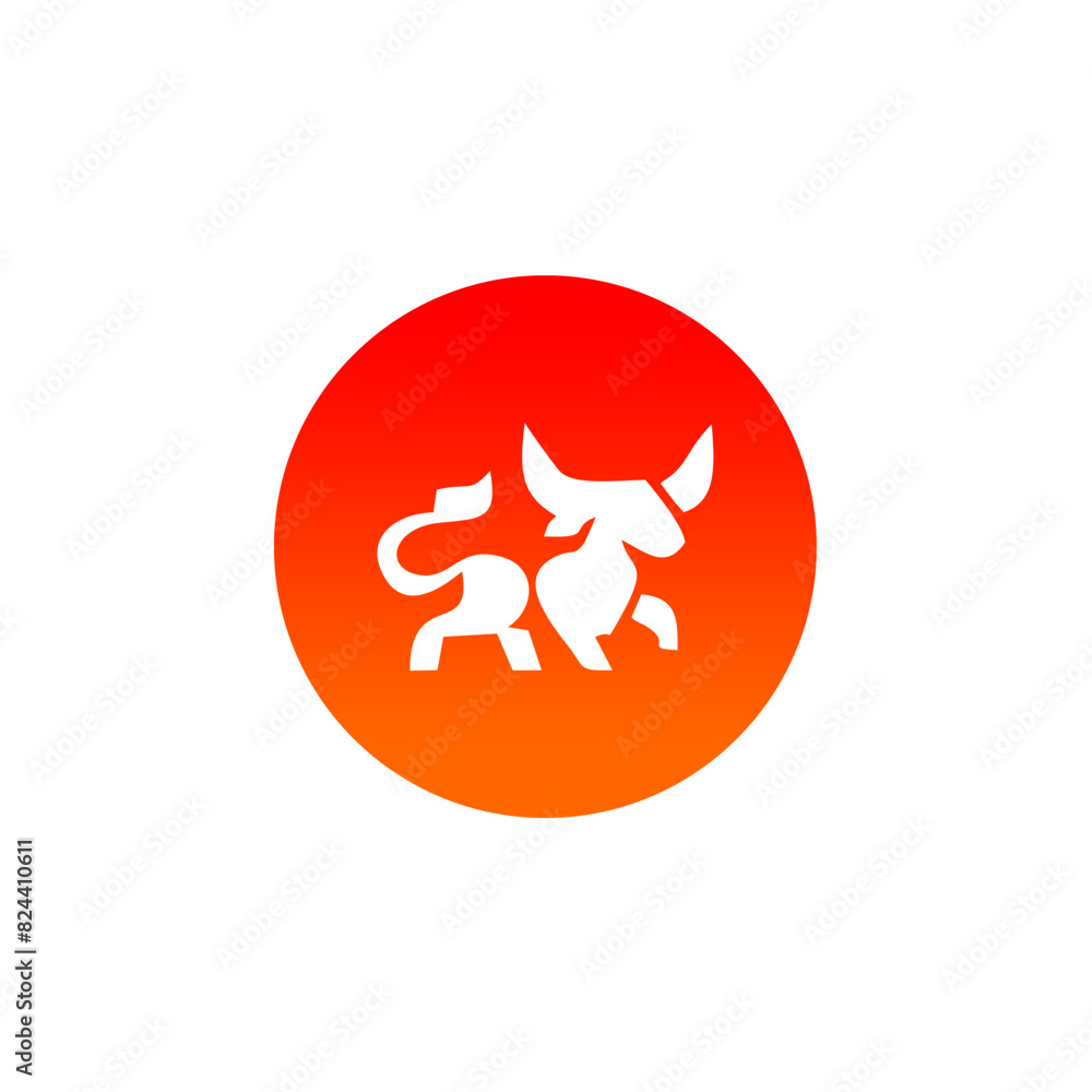 the buffalo logo in the middle of the orange circle the buffalo logo in the middle of the orange circle